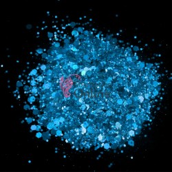 Decor pentru unghii NADP041OO cu paiete hexagonale Amelie pentru decor unghii APH21 Blue Metalizat 1-4mm